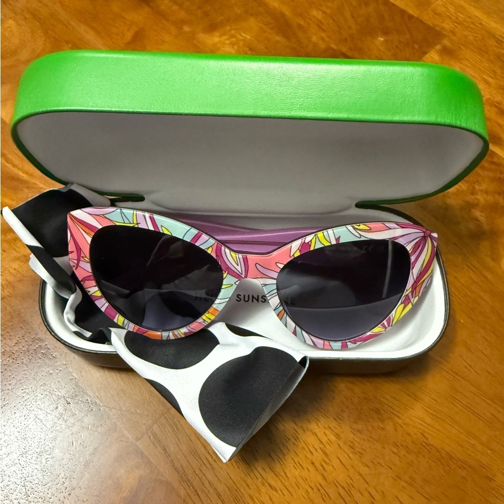 New Kate Spade Pink Patterned Sunglasses - image 1